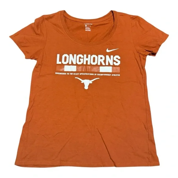 Nike Texas Longhorns T-Shirt Women’s Size Small Burnt Orange Athletic Tee - Picture 1 of 13